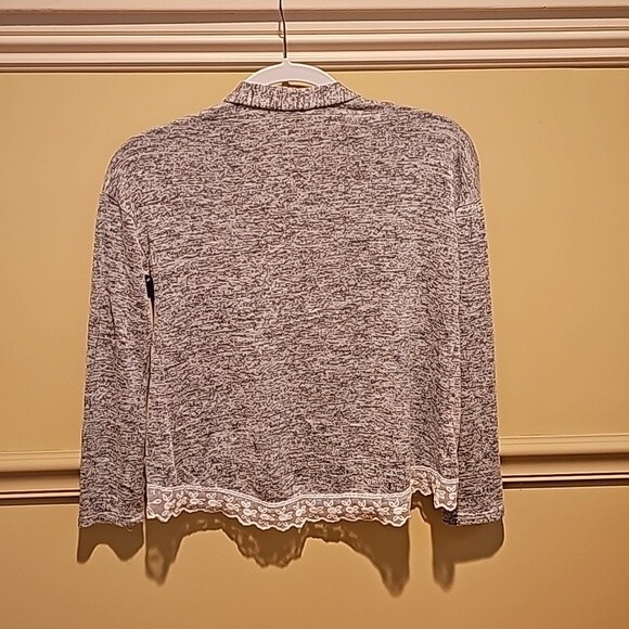 Btween Long Sleeve Cardigan with Lace Trim. Girls size 12 - Picture 4 of 5